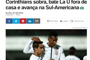 UOL destacó la superioridad de Corinthians