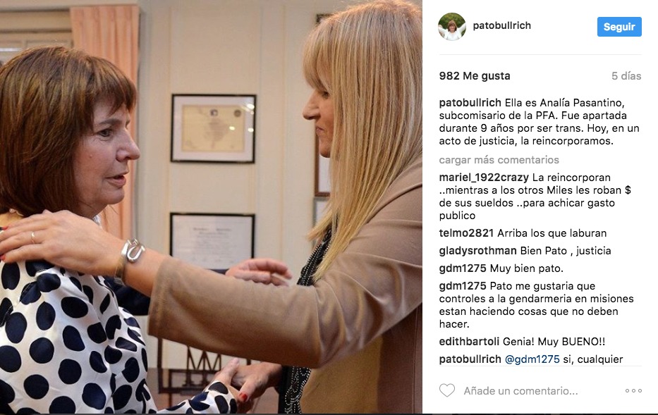 Patricia Bullrich y Analía Pasantino
