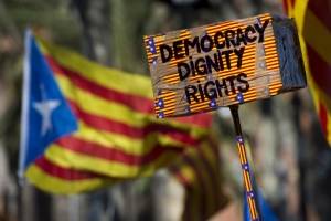 Protestas independentistas en Cataluña