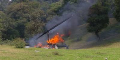 Caída de helicóptero deja tres lesionados en Santa Rita, Veracruz