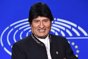 Evo Morales en Bruselas