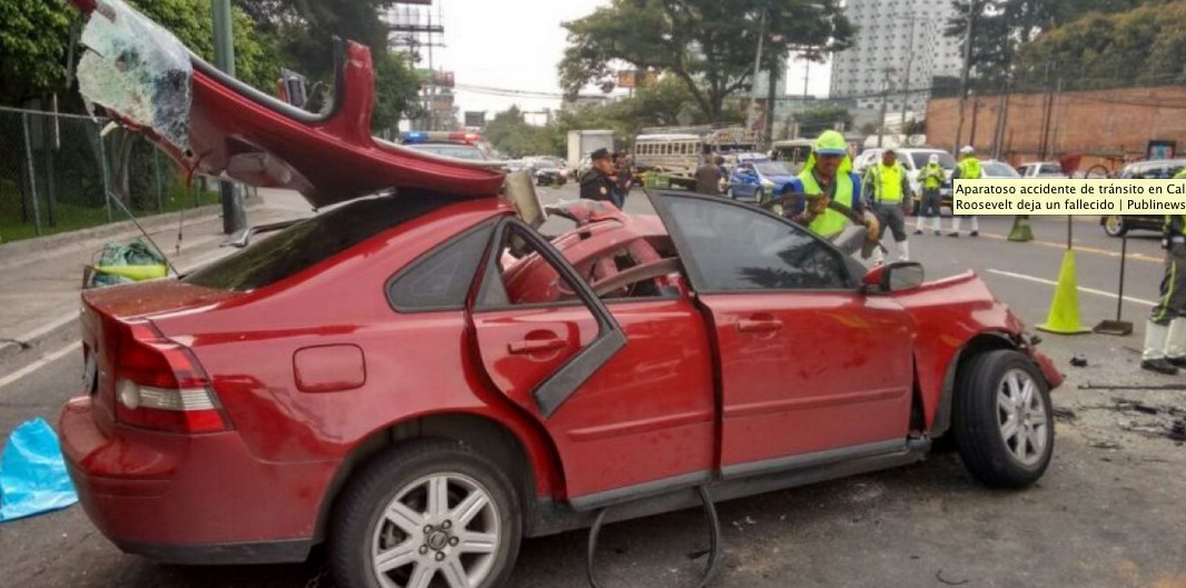 Accidente calzada roosevelt