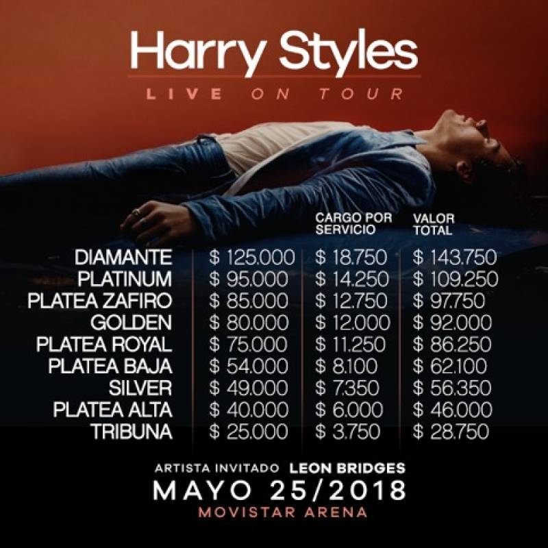 Harry Styles viene a Chile a presentar su disco debut Conoce el precio