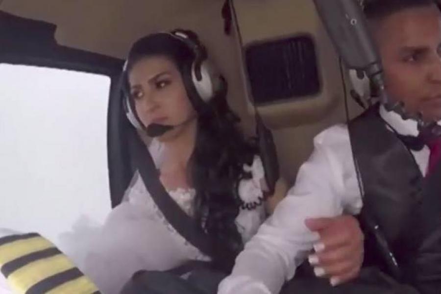 Video: Momento exacto en que muere una novia que iba a su boda en helicóptero