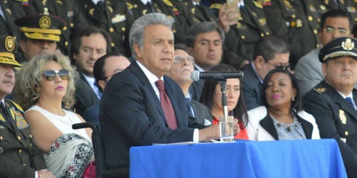 Lenín Moreno: 'Nuestra policía resuelve el 80% de los crímenes'