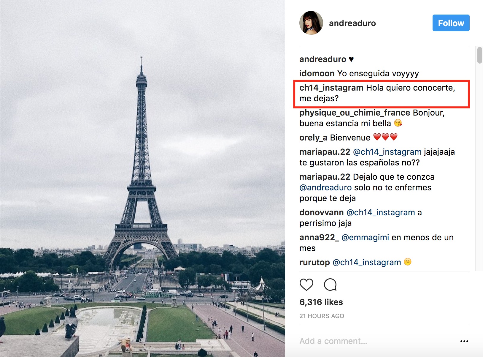 Andrea Duro, la chica que tiene conquistado a Chicharito