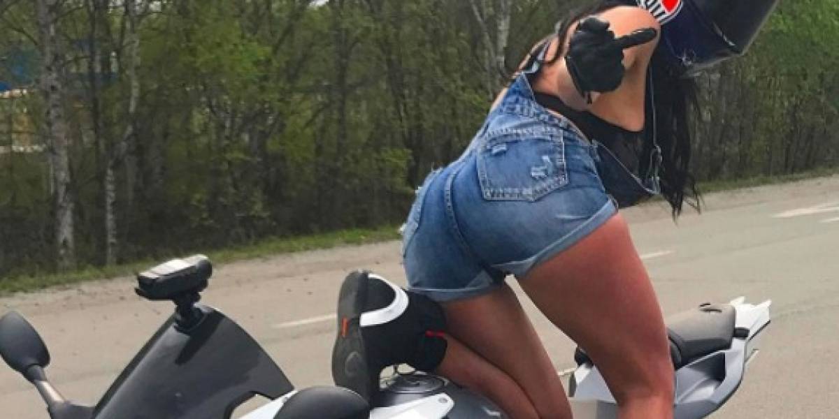 Terrible final: muere en accidente conocida motoquera y estrella de Instagram rusa