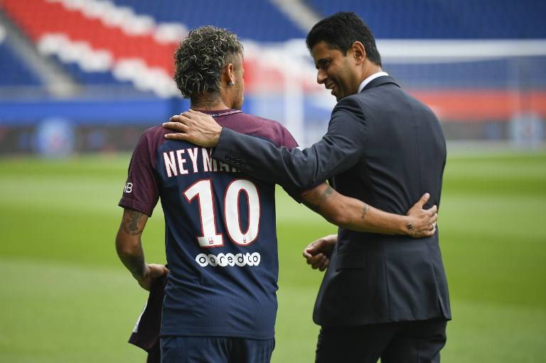 Neymar y Nasser Al-Khelaifi