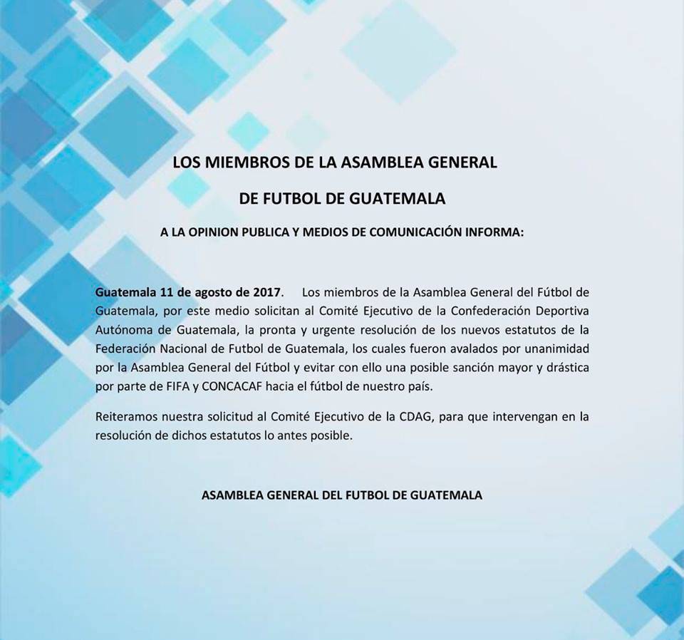 Comunicado de la asamblea