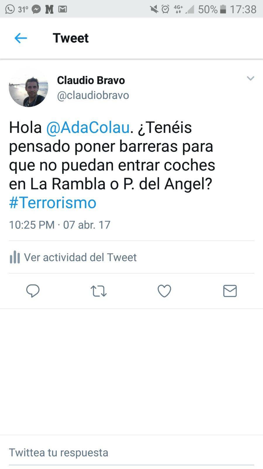 tuit atentado barcelona
