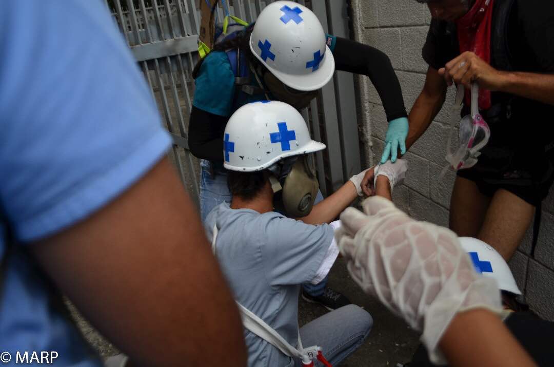 Voluntarios de los Cascos Azules.