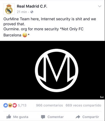 El hackeo a las redes del Madrid