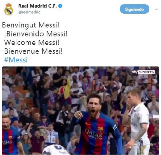 Lionel Messi fue vinculado con el Real Madrid