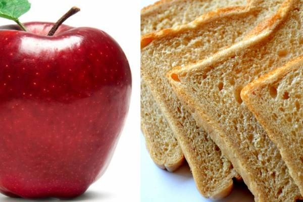 cuantas calorias tiene media manzana