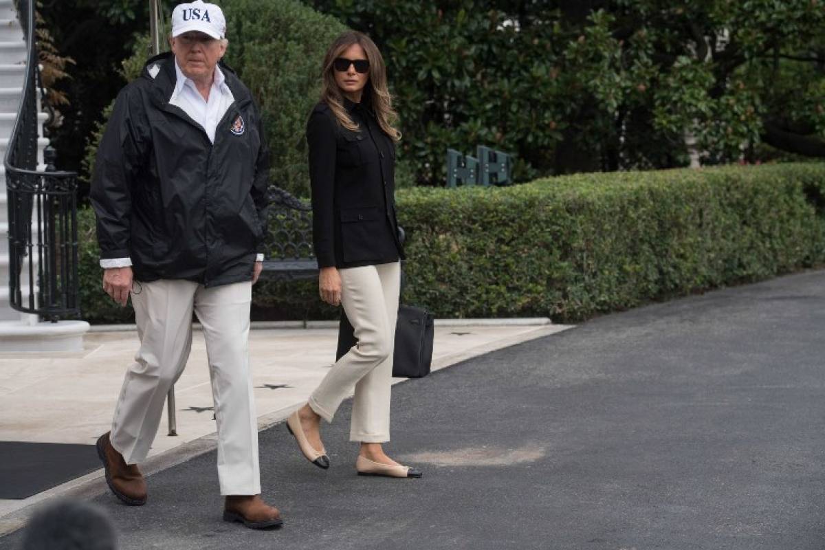 Melania Trump llevó zapatos apropiados