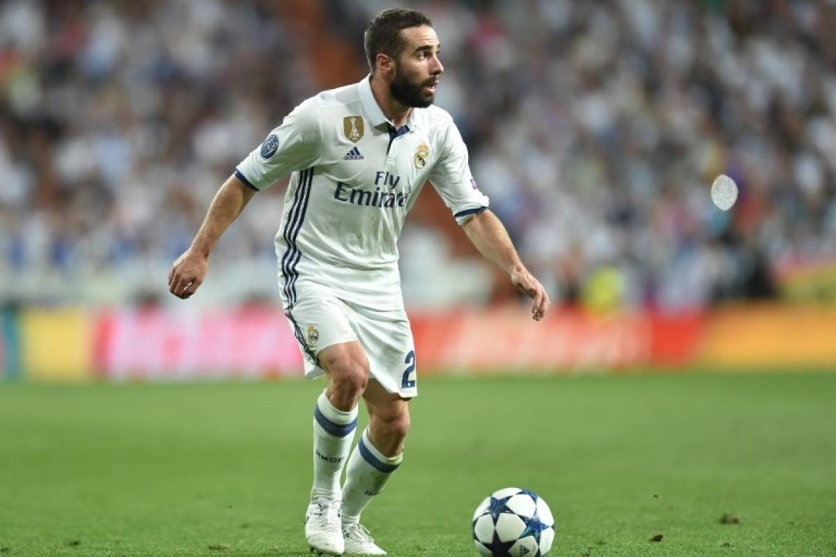 Dani Carvajal con el Real Madrid