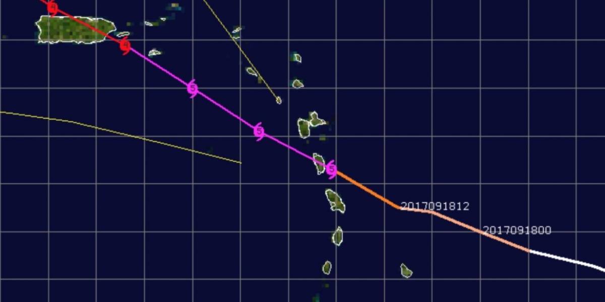 Huracán María se mantiene con vientos de 160 mph en ruta hacia la isla