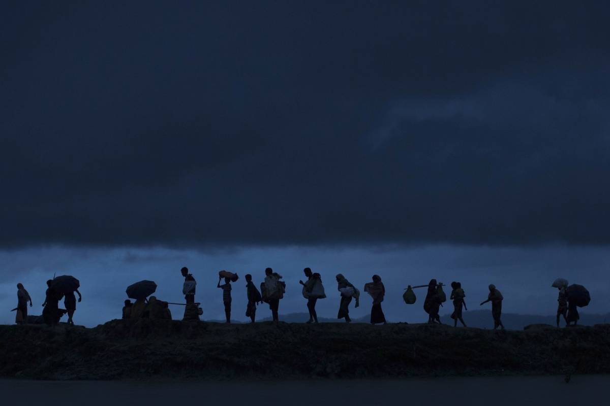 La marcha de los refugiados rohinyás.