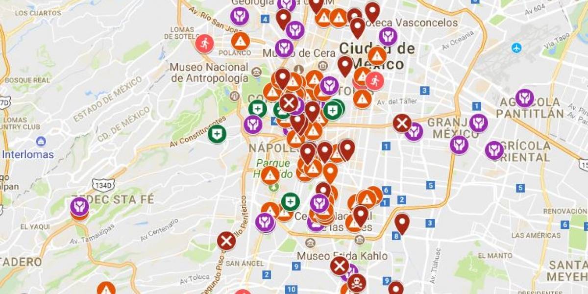 mapa cómo y dónde ayudar en la cdmx en tiempo real publimetro méxico