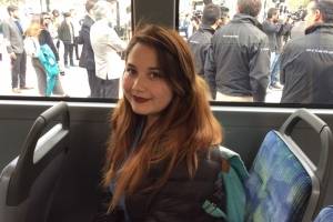 Geraldine Muñoz (20) usuaria del Transantiago