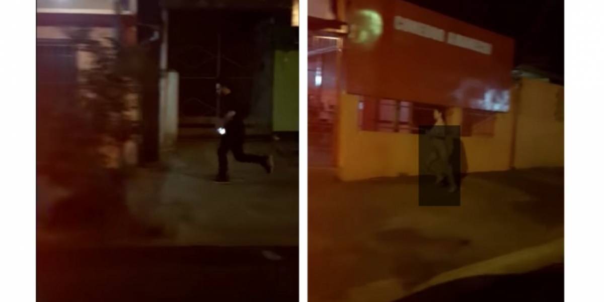 Persiguió a su novio desnuda por la calle para recuperar su celu