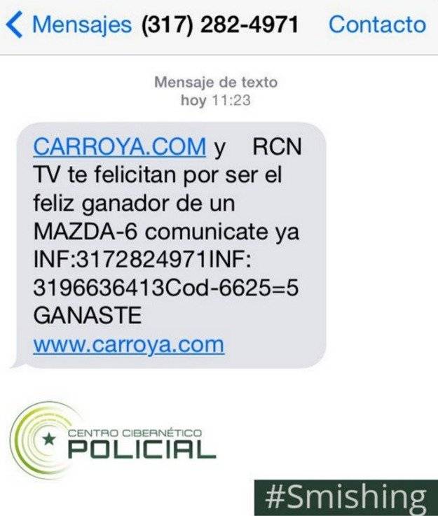 Smishing carro