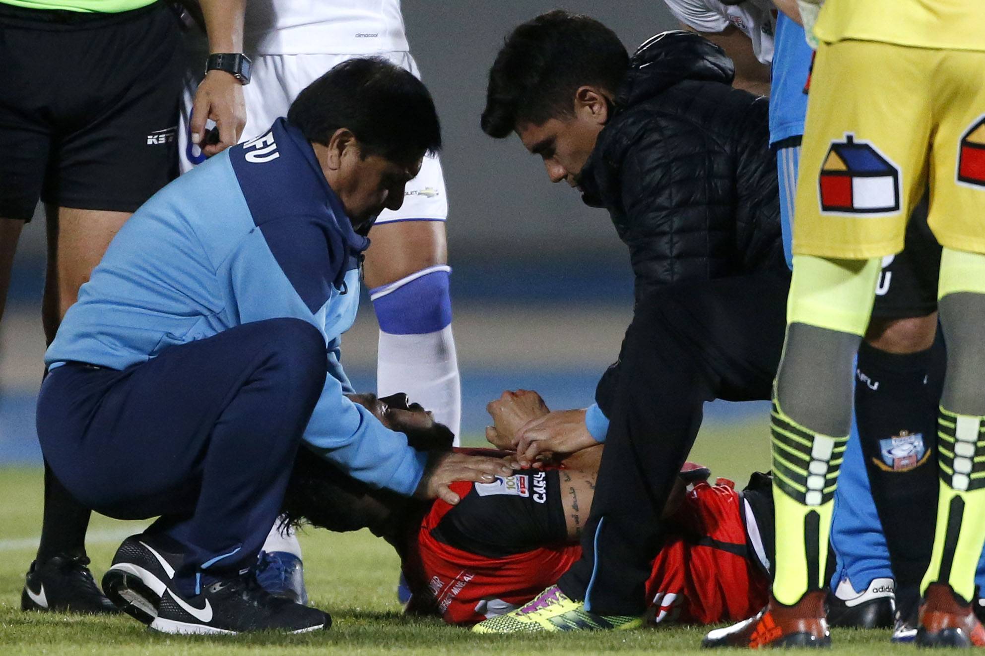 Paulo Magalhaes asustó a todos / imagen: Photosport