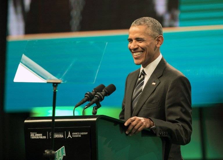 Barack Obama dando un discurso