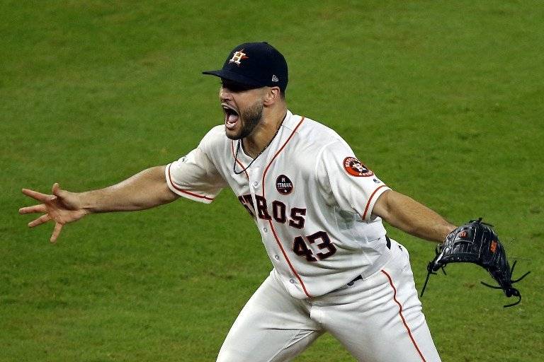 Lance McCullers Jr. celebra