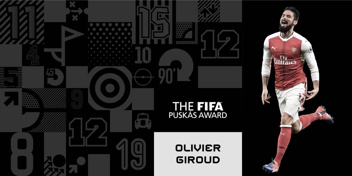 Olivier Giroud, ganador del premio Puskás
