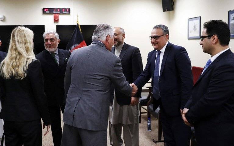 Rex Tillerson y Ashraf Ghani