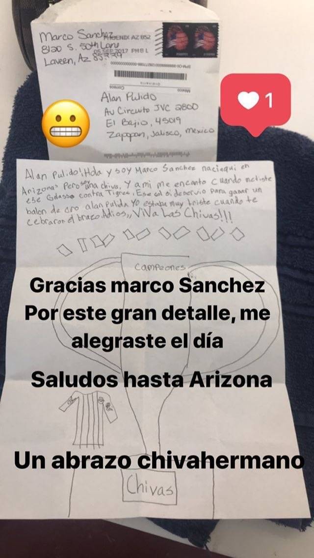 Emotiva carta de un niño a Alan Pulido