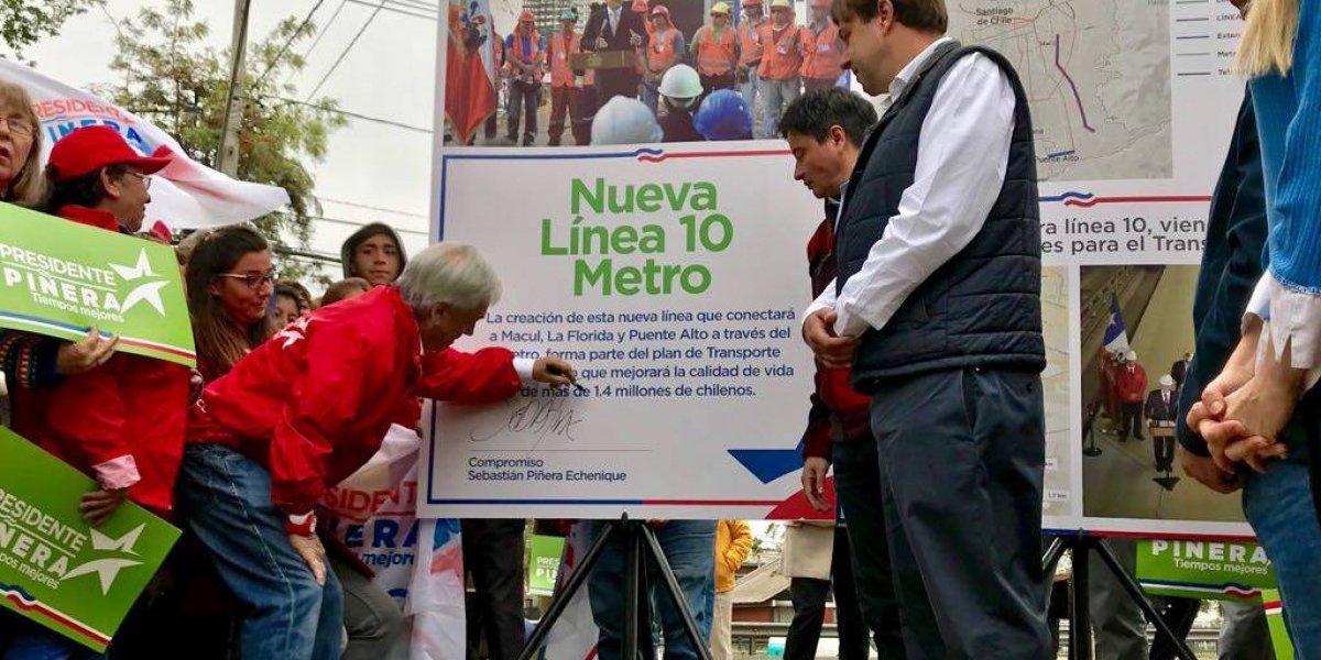 Piñera propone nueva línea de Metro para Santiago Piñera propone nueva línea de Metro para Santiago