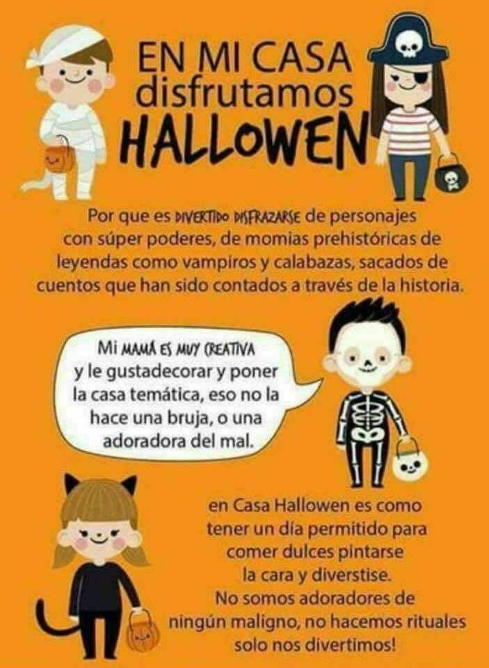 Mensaje sobre celebración de Halloween