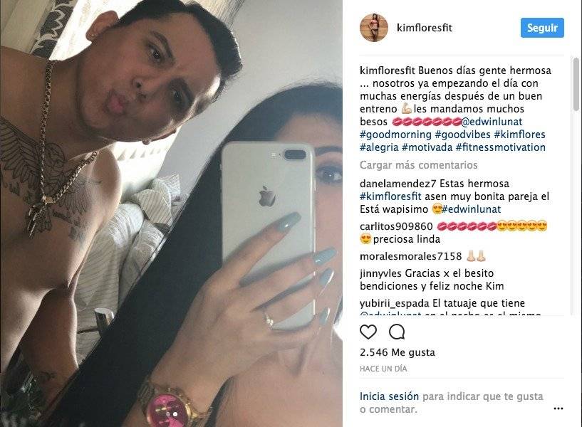 Modelo guatemalteca con Edwin Luna