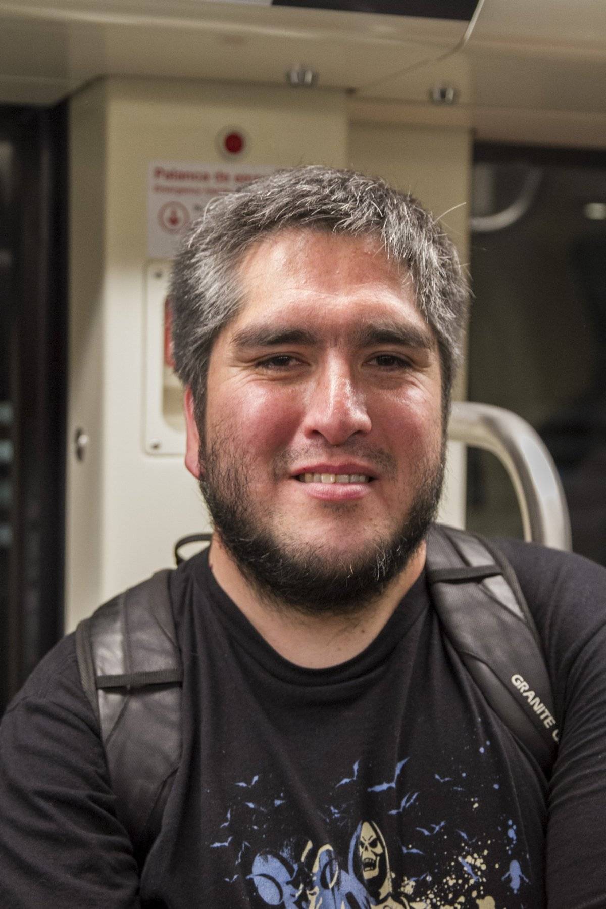 Claudio González, pasajero que se maravilló con la vista de tren