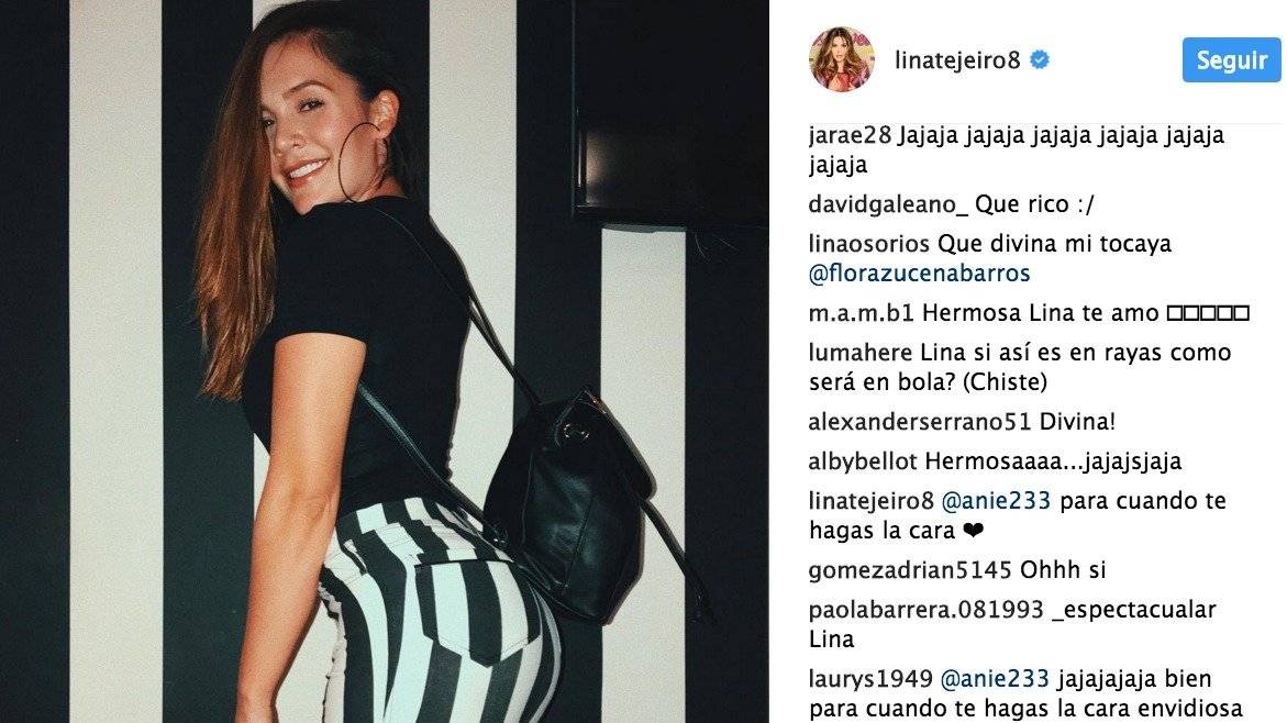 Captura de pantalla Instagram Lina Tejeiro