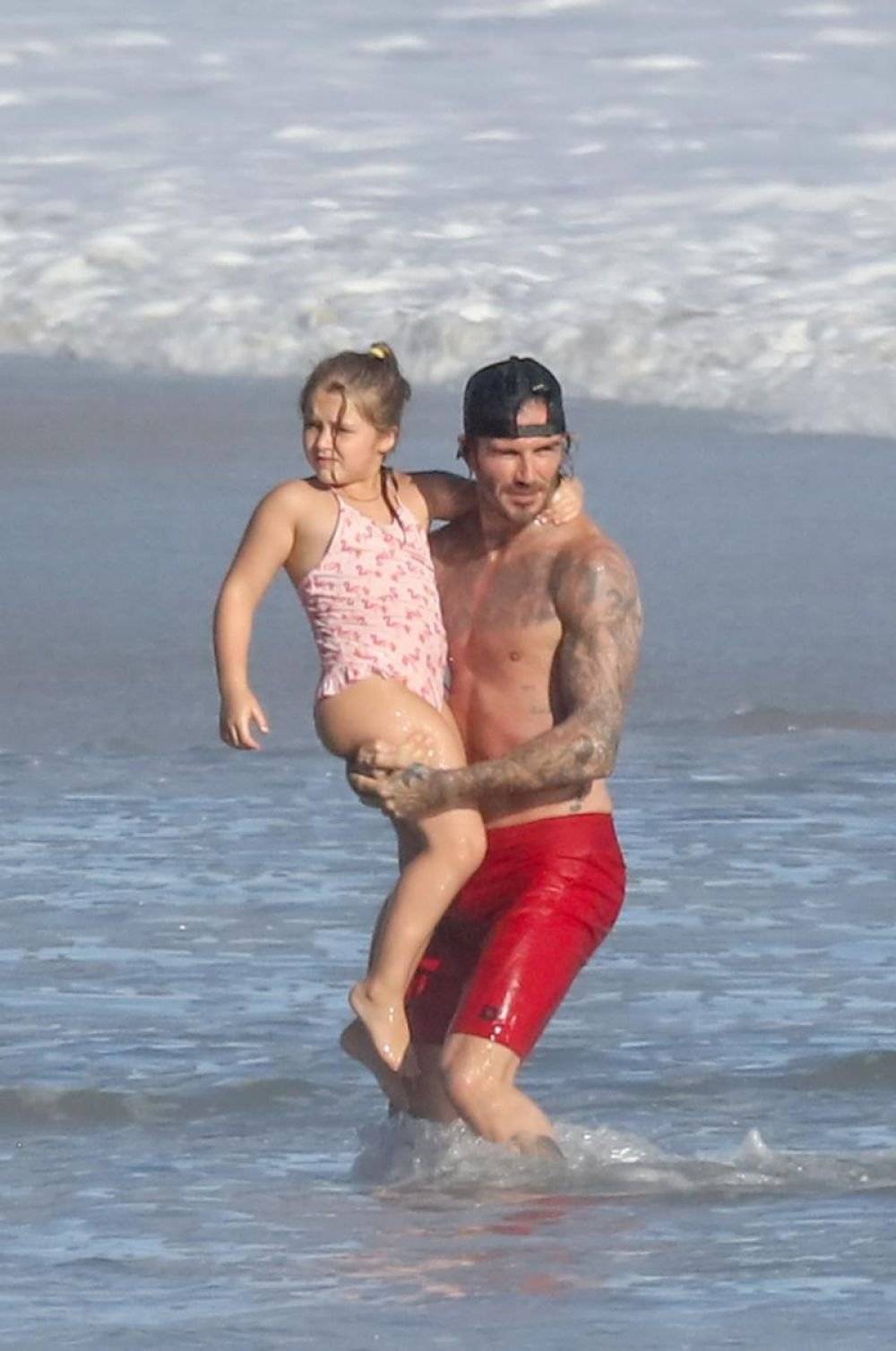David Beckham y su hija