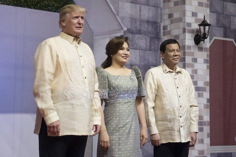 Donald Trump, Honeylet Avancena y Rodrigo Duterte