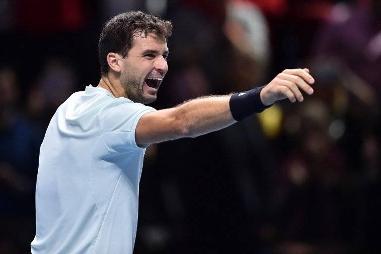 Dimitrov celebró el paso a semifinales / imagen: AFP