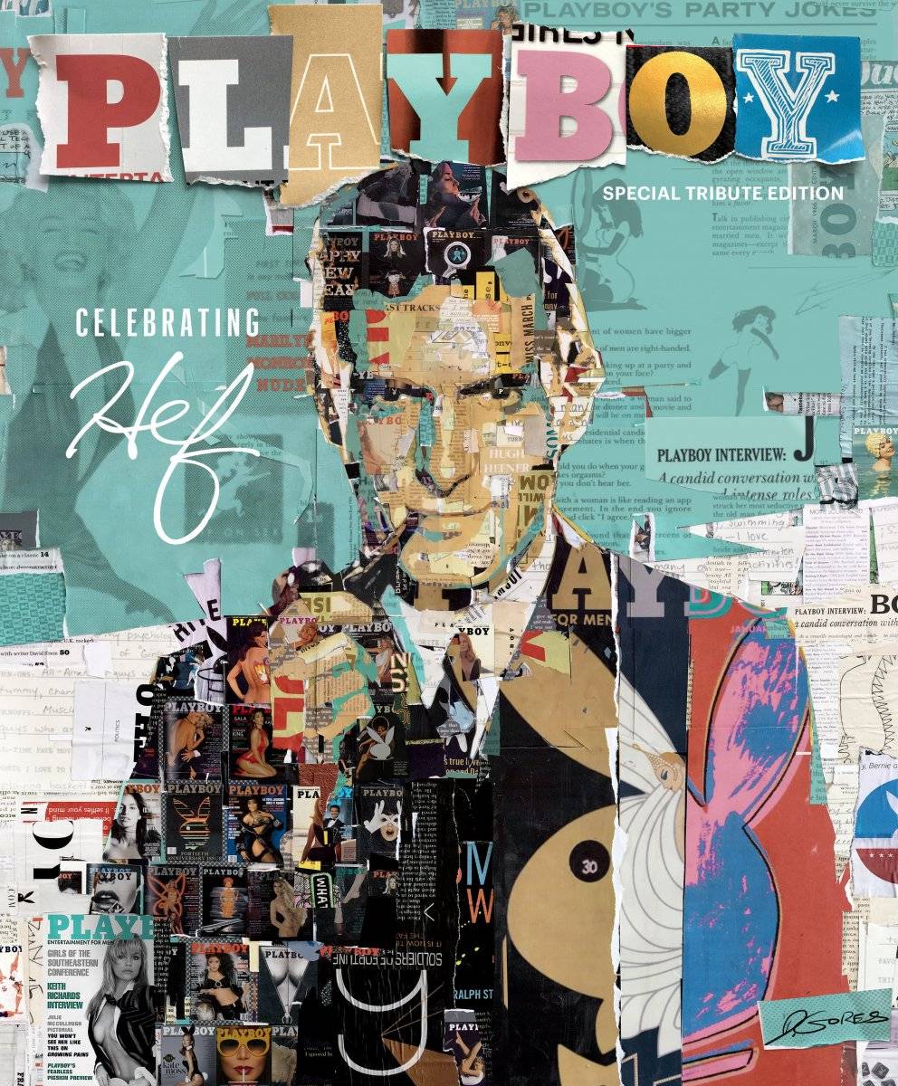 Fotografía cedida de la portada diseñada por el famoso artista Derek Gores para la edición especial limitada de la revista Playboy