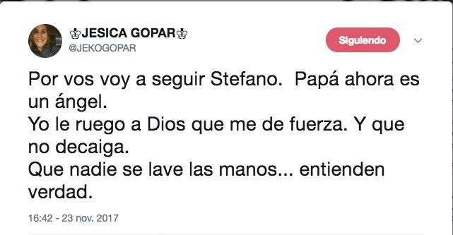 Mensaje en Twitter