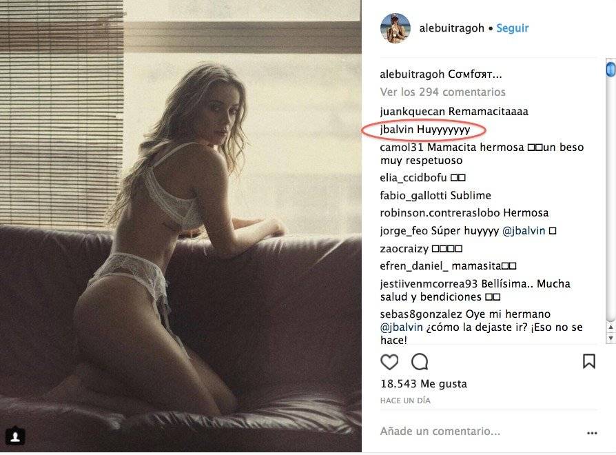 Captura de pantalla Instagram Alejandra Buitrago