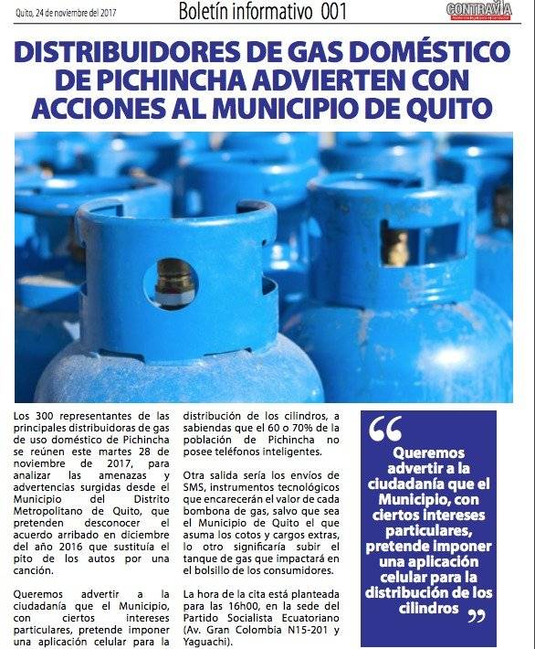 Distribuidores de gas doméstico se reunirán este martes