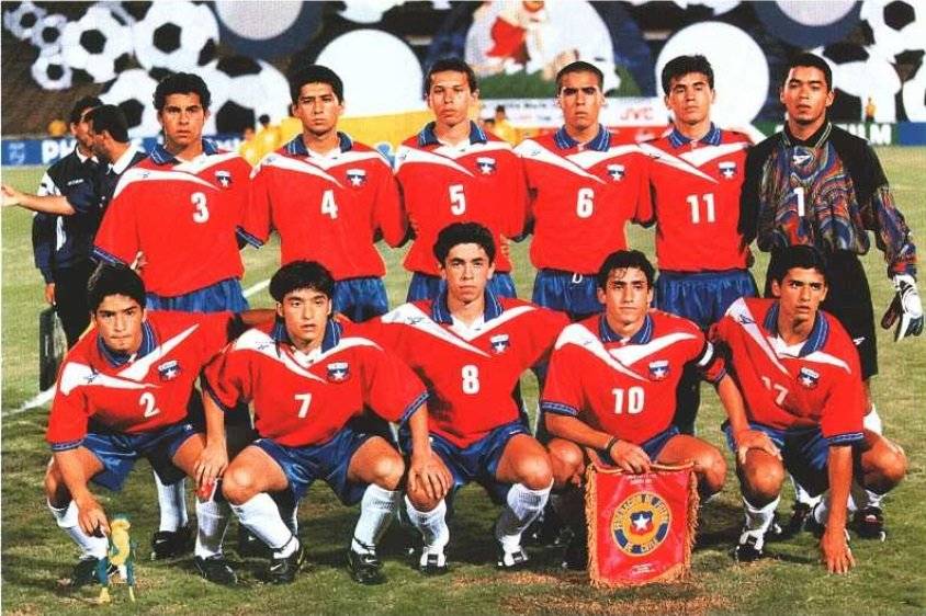 Álvarez (2) y Mirosevic (10) con la Roja en el Mundial Sub 17 de Egipto 1997 / Foto: Archivo