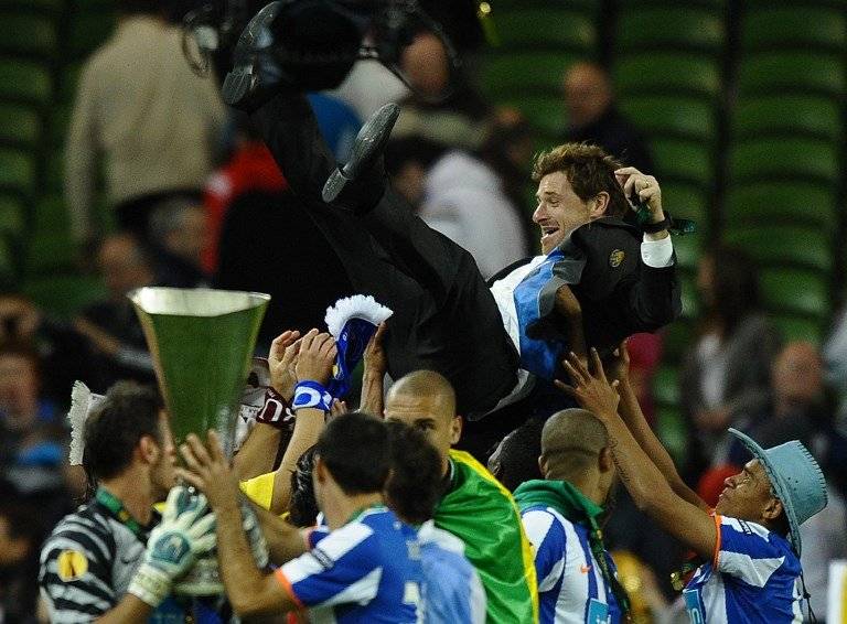 Andre Villas-Boas en los festejos de la Europa League 2011 / Foto: AFP