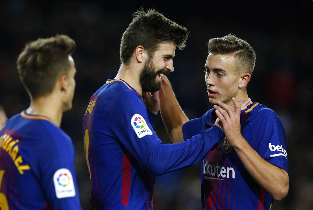 Gol del Barcelona ante el Real Murcia