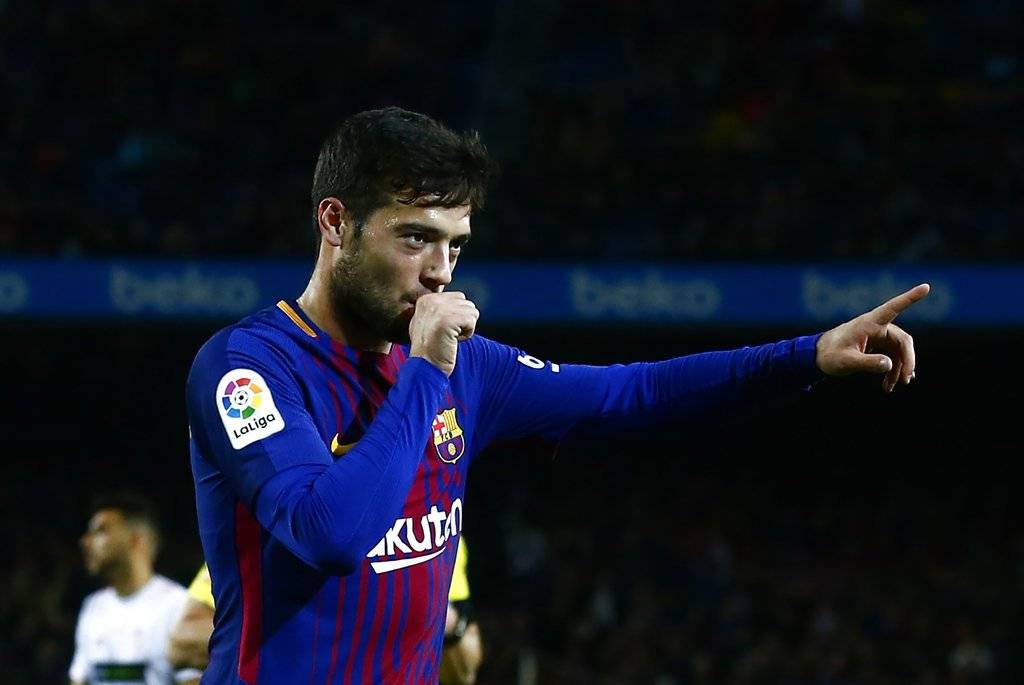 Gol del Barcelona ante el Real Murcia
