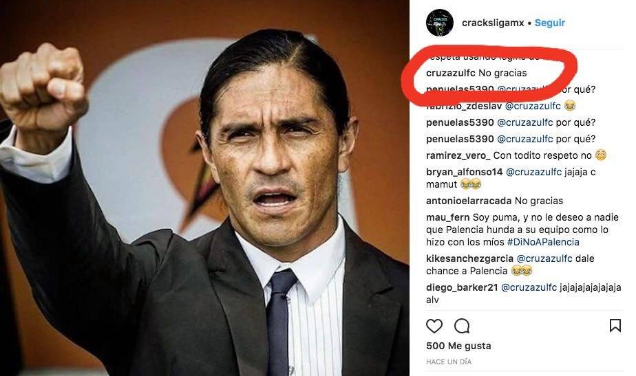 Cruz Azul descarta la llegada de Palencia