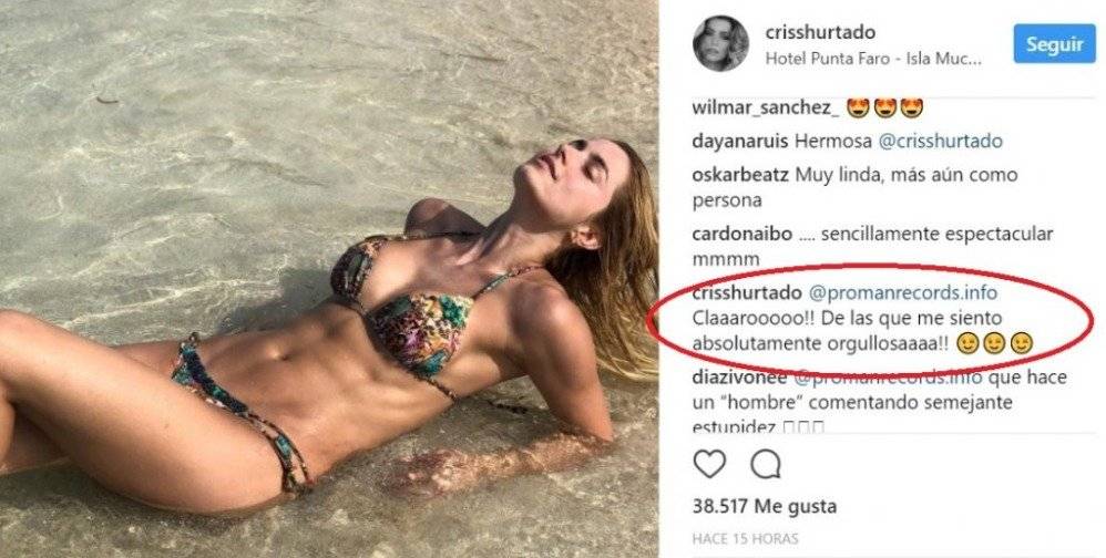 Captura de pantalla Instagram Cristina Hurtado